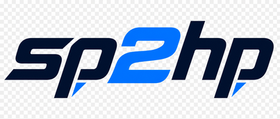 Logo sp2hp berwarna biru es
